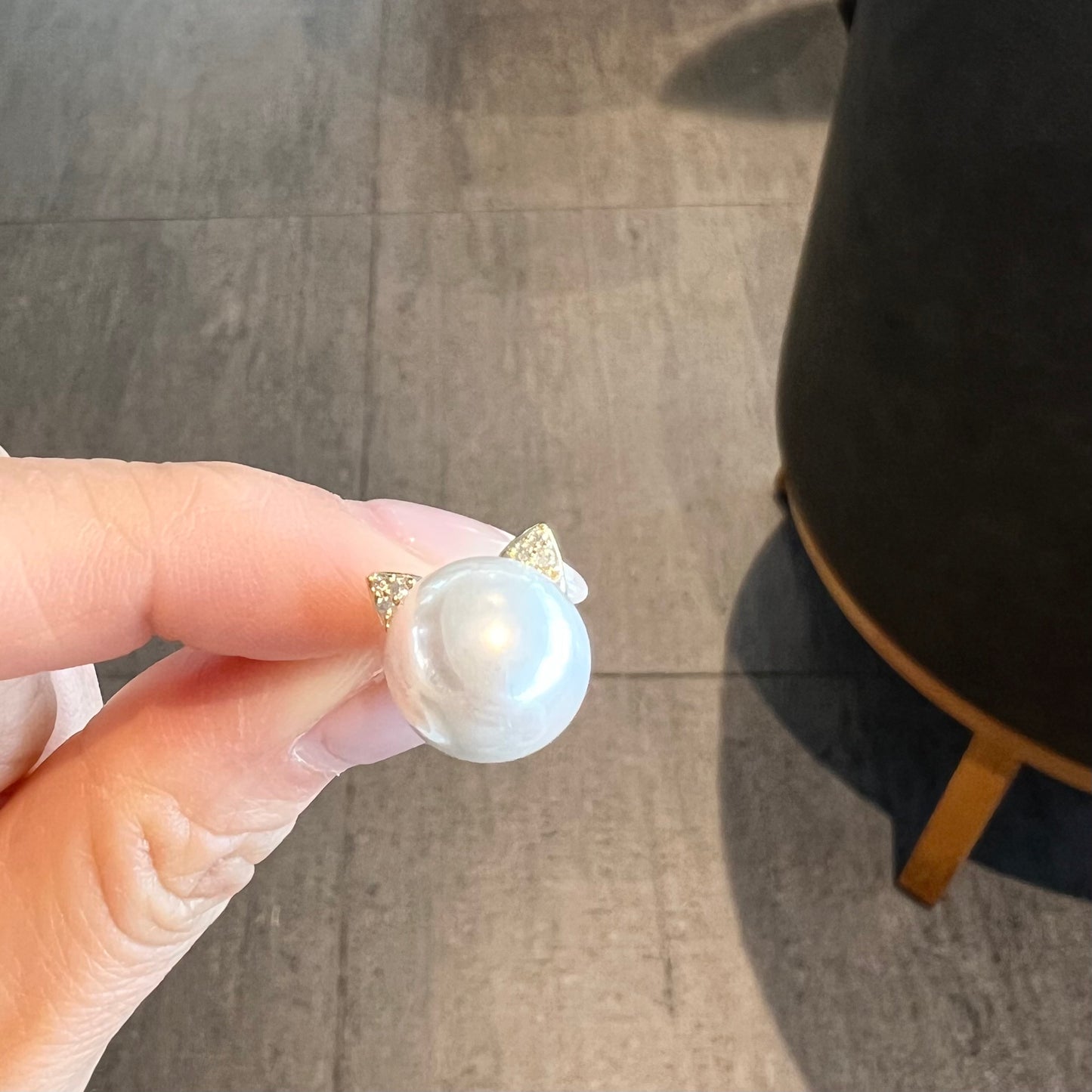 Necomimi Pearl pierce/earring(ねこみみパールピアス/イヤリング)