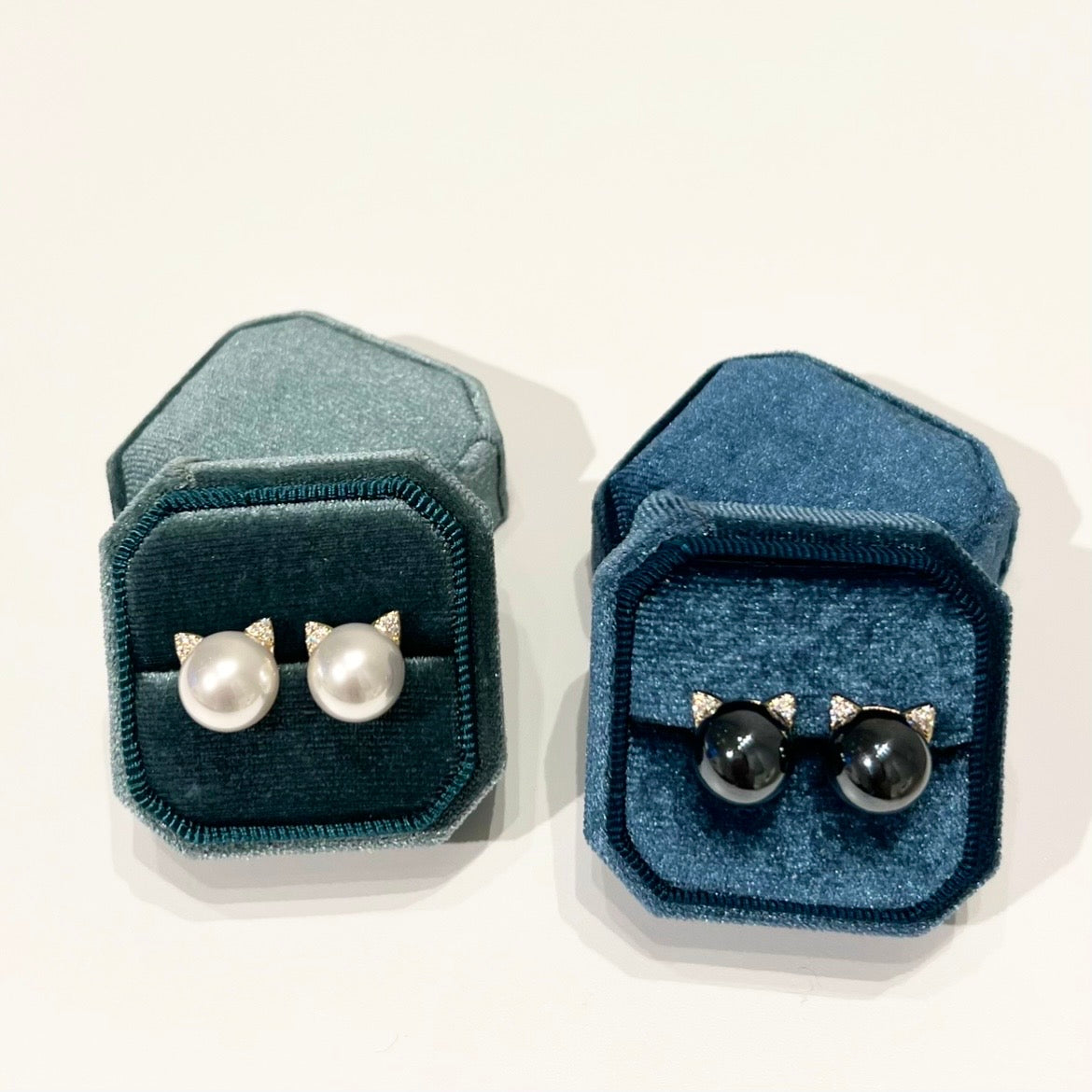 Necomimi Pearl pierce/earring(ねこみみパールピアス/イヤリング)