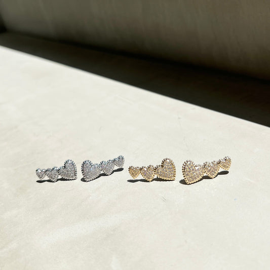 Triple Heart pierce&earring(トリプルハートピアス&イヤリング)