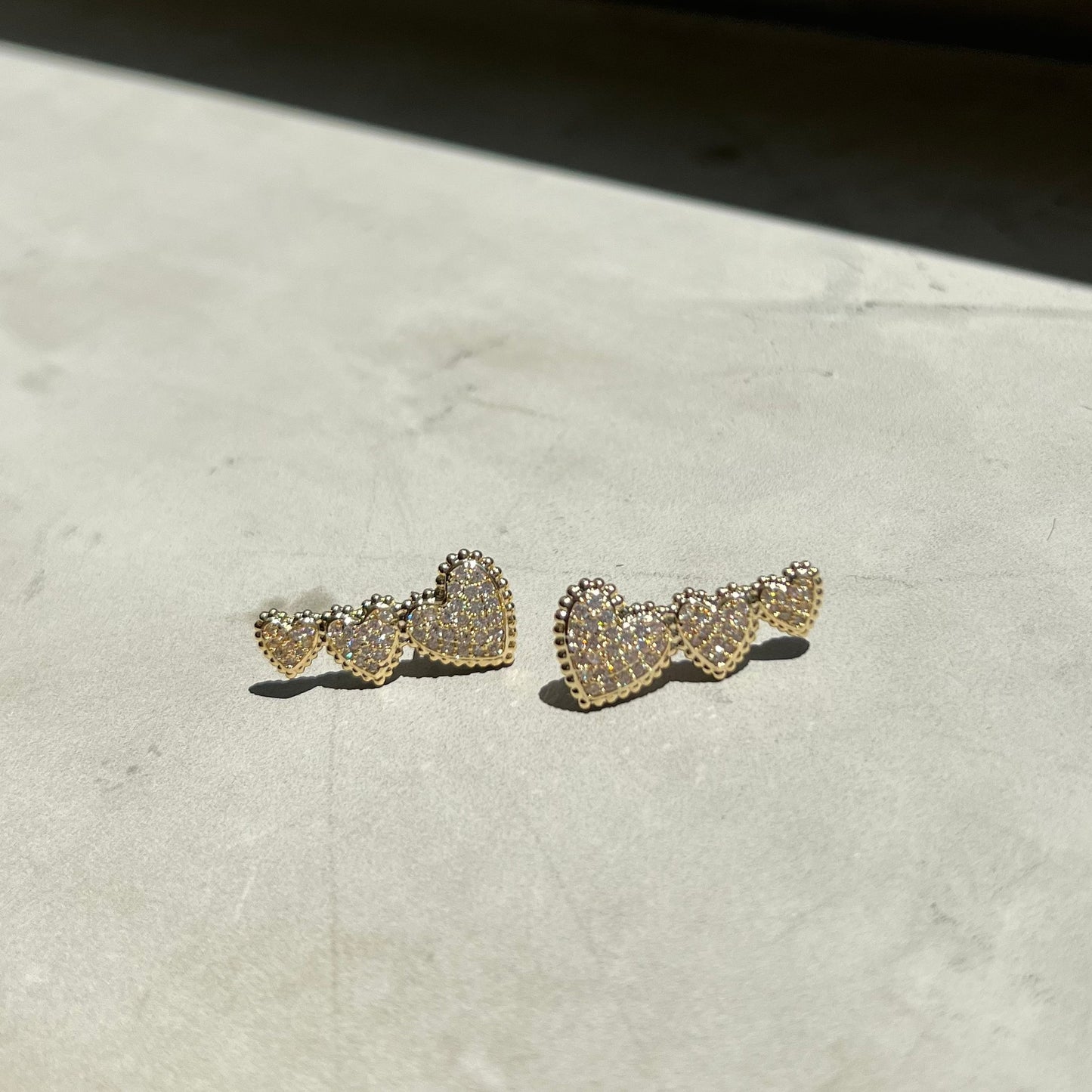 Triple Heart pierce&earring(トリプルハートピアス&イヤリング)