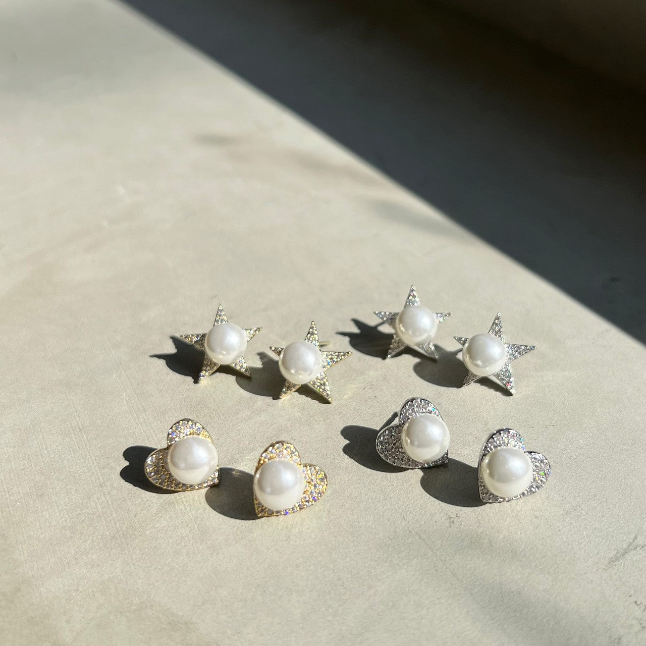 Heart Pearl pierce/earring(ハートパールピアス/イヤリング)