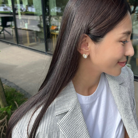 Heart Pearl pierce/earring(ハートパールピアス/イヤリング)