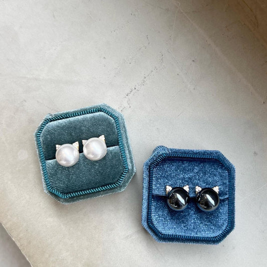 Necomimi Pearl pierce/earring(ねこみみパールピアス/イヤリング)