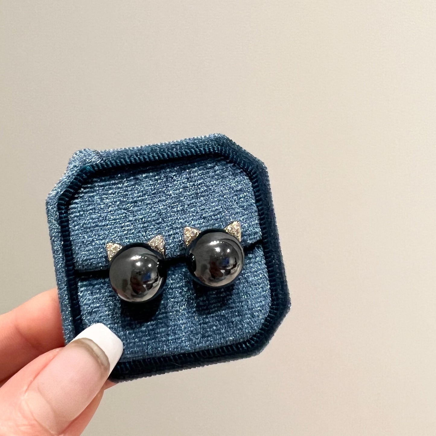Necomimi Pearl pierce/earring(ねこみみパールピアス/イヤリング)