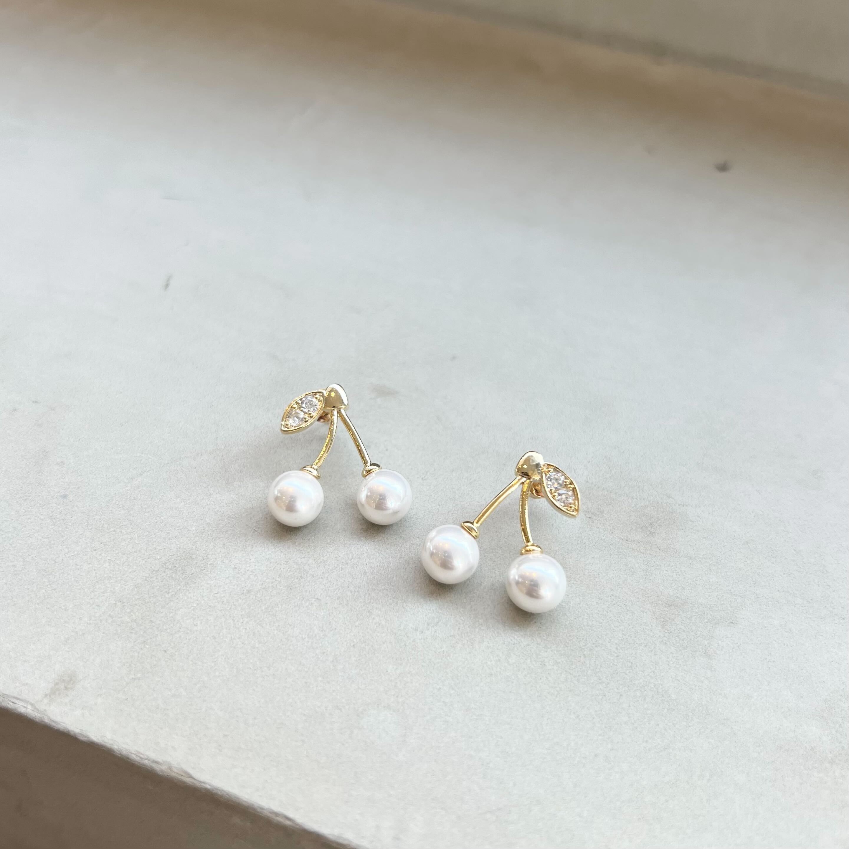 Sakuranbo Pearl pierce & earring(さくらんぼパールピアス&イヤリング