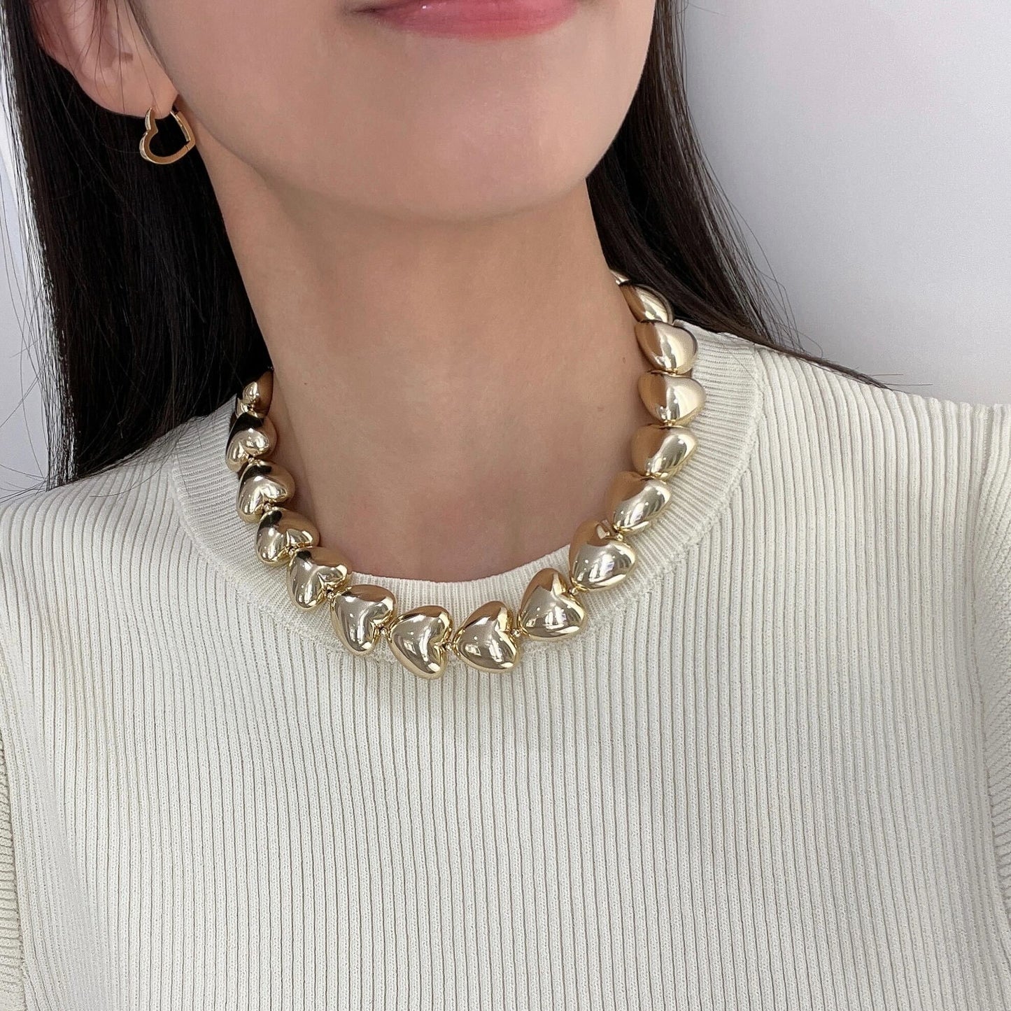 Potteri heart necklace(ぽってりハートネックレス)