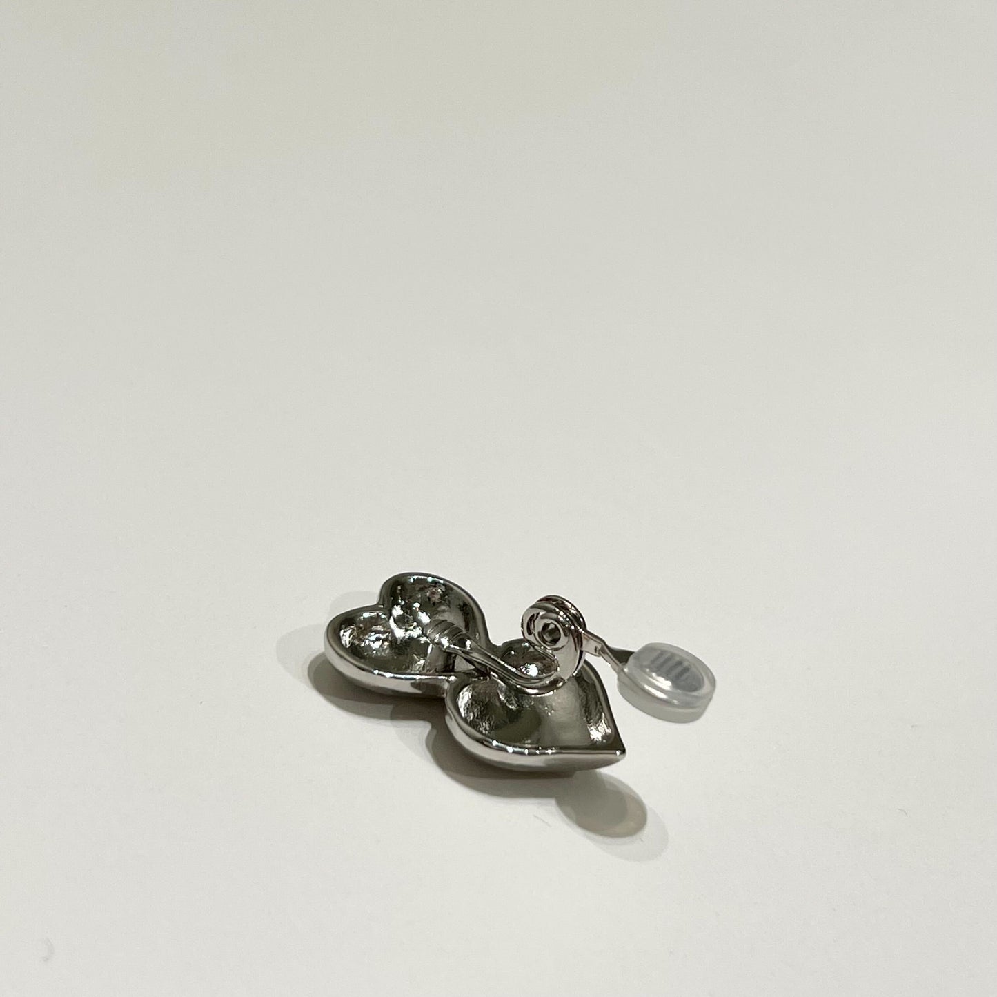 Potteri double heart pierce & earring(ぽってりダブルハートピアス/イヤリング)