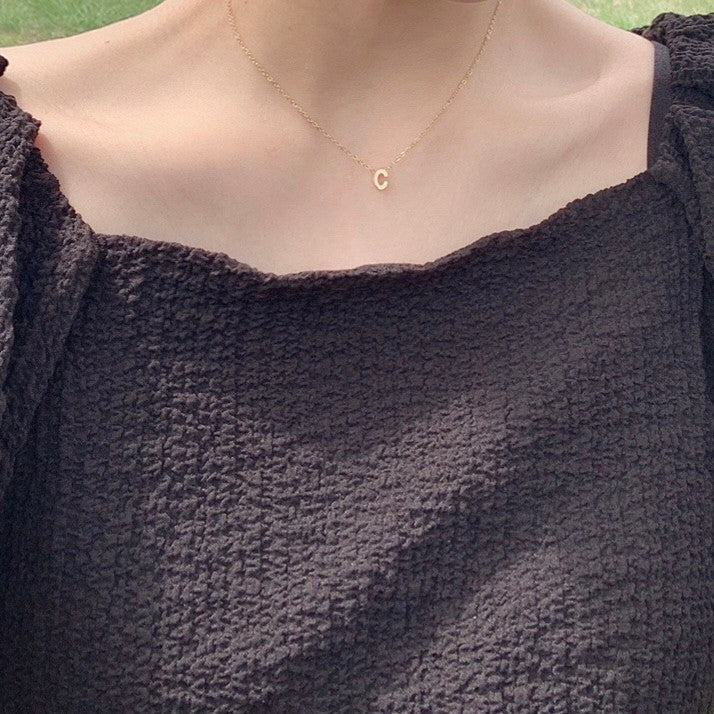 tiny initial necklace(タイニーイニシャルネックレス)
