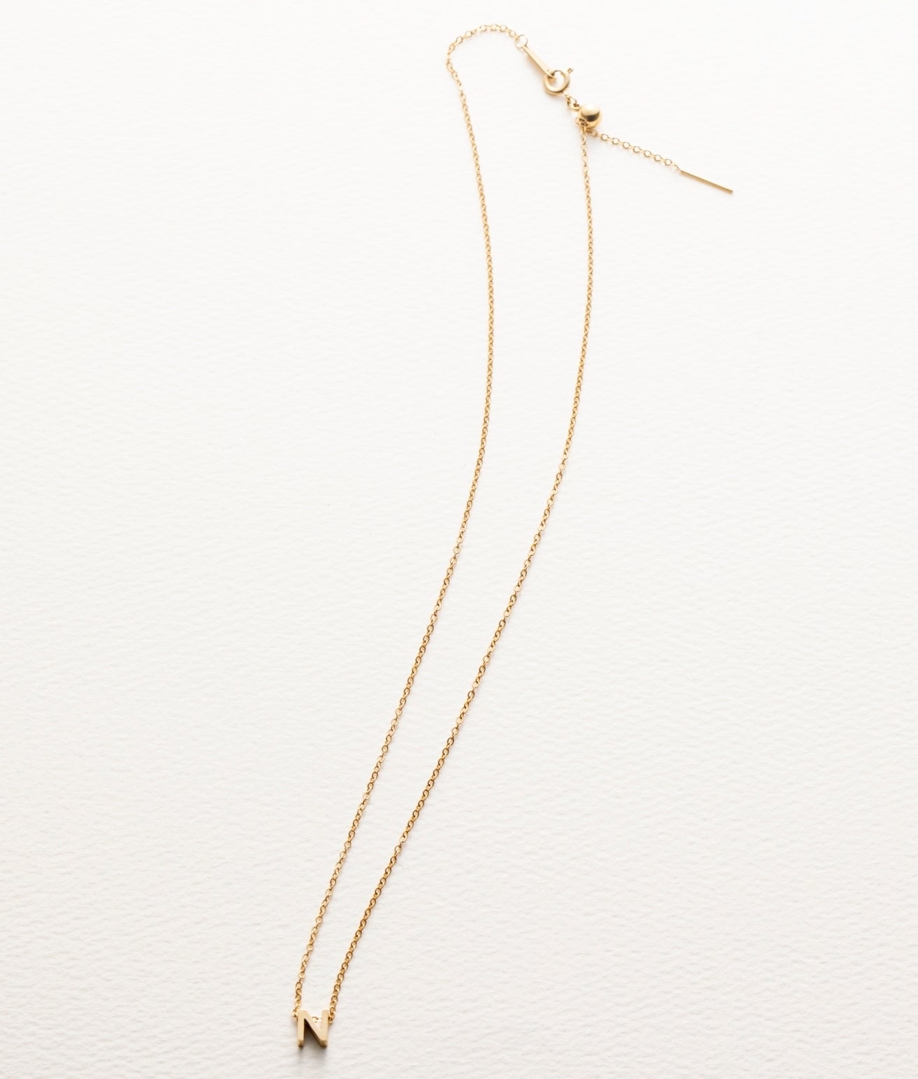 tiny initial necklace(タイニーイニシャルネックレス)