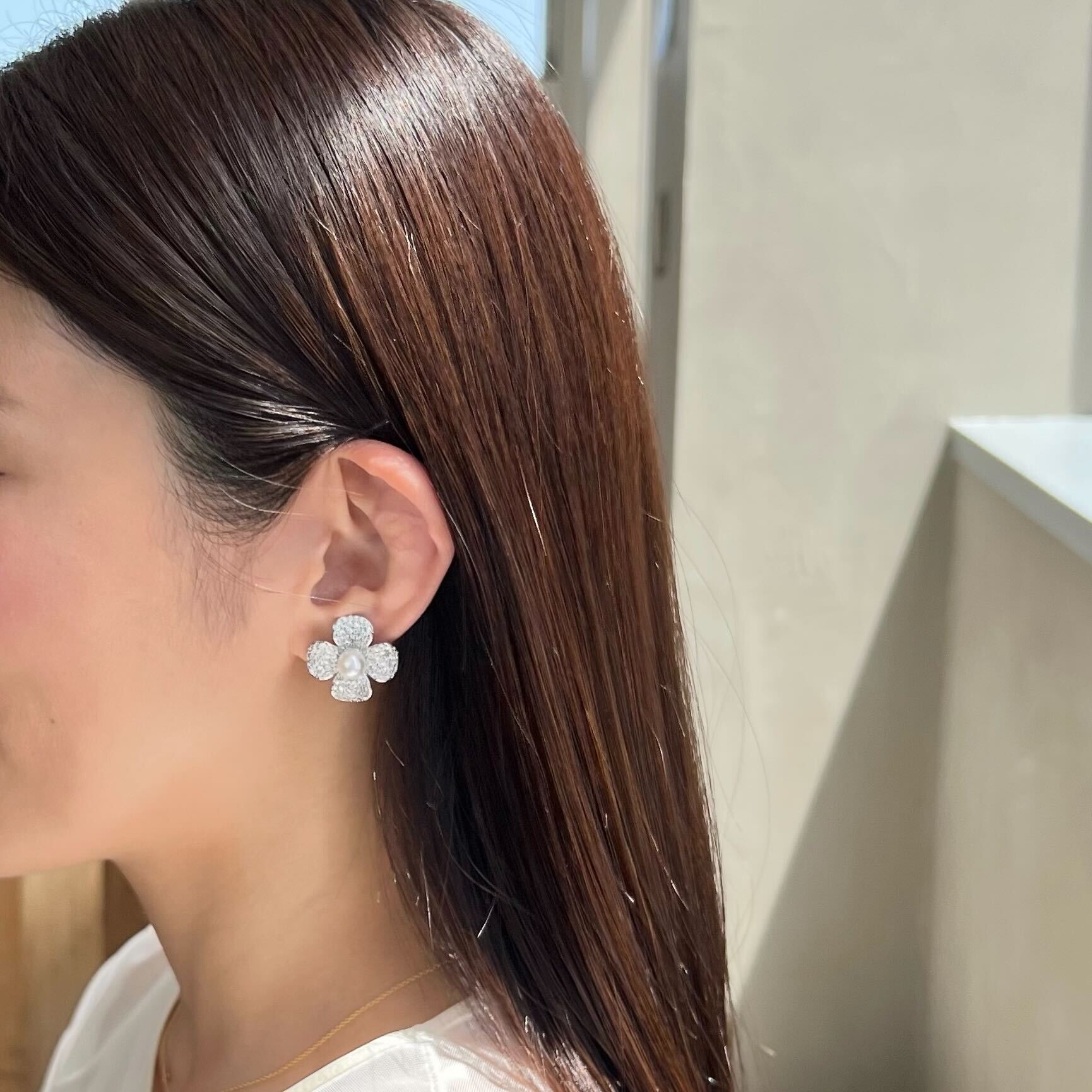 Ohana pearl pierce/earring(おはなパールピアス/イヤリング) – ANCHE