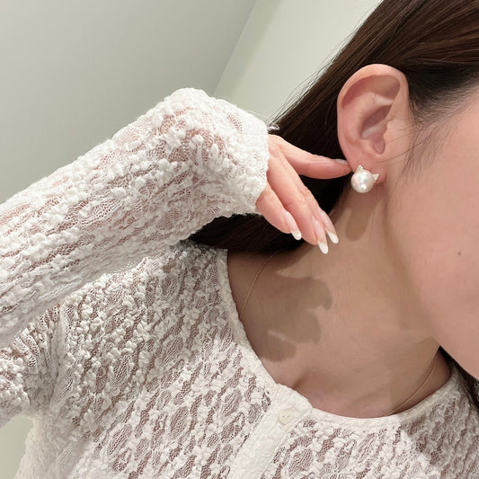 Necomimi Pearl pierce/earring(ねこみみパールピアス/イヤリング)