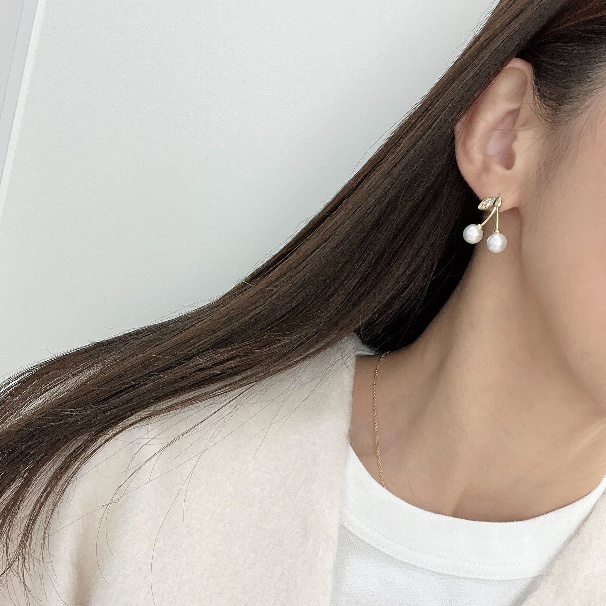 Sakuranbo Pearl pierce & earring(さくらんぼパールピアス&イヤリング