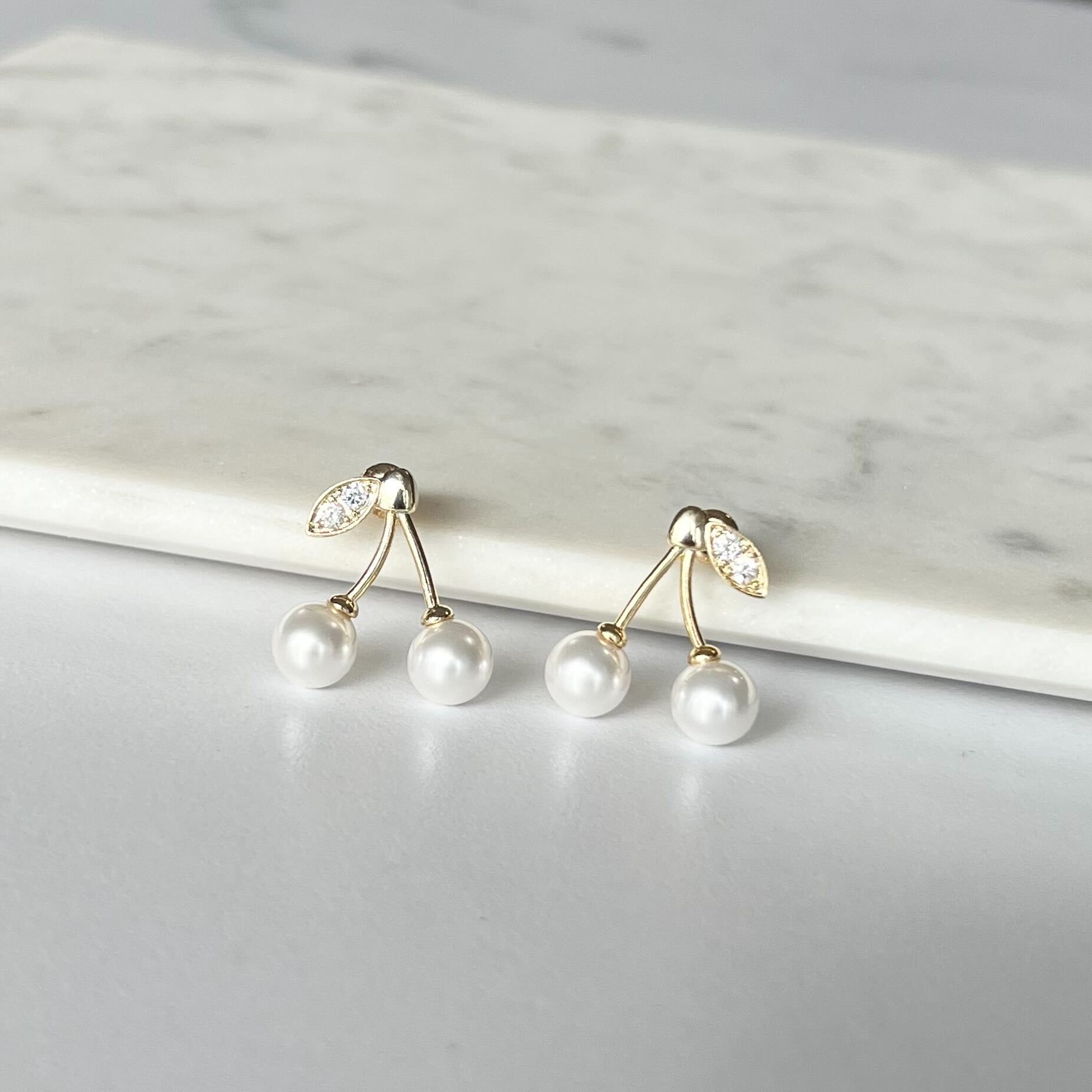 Sakuranbo Pearl pierce earring(さくらんぼパールピアス&イヤリング)