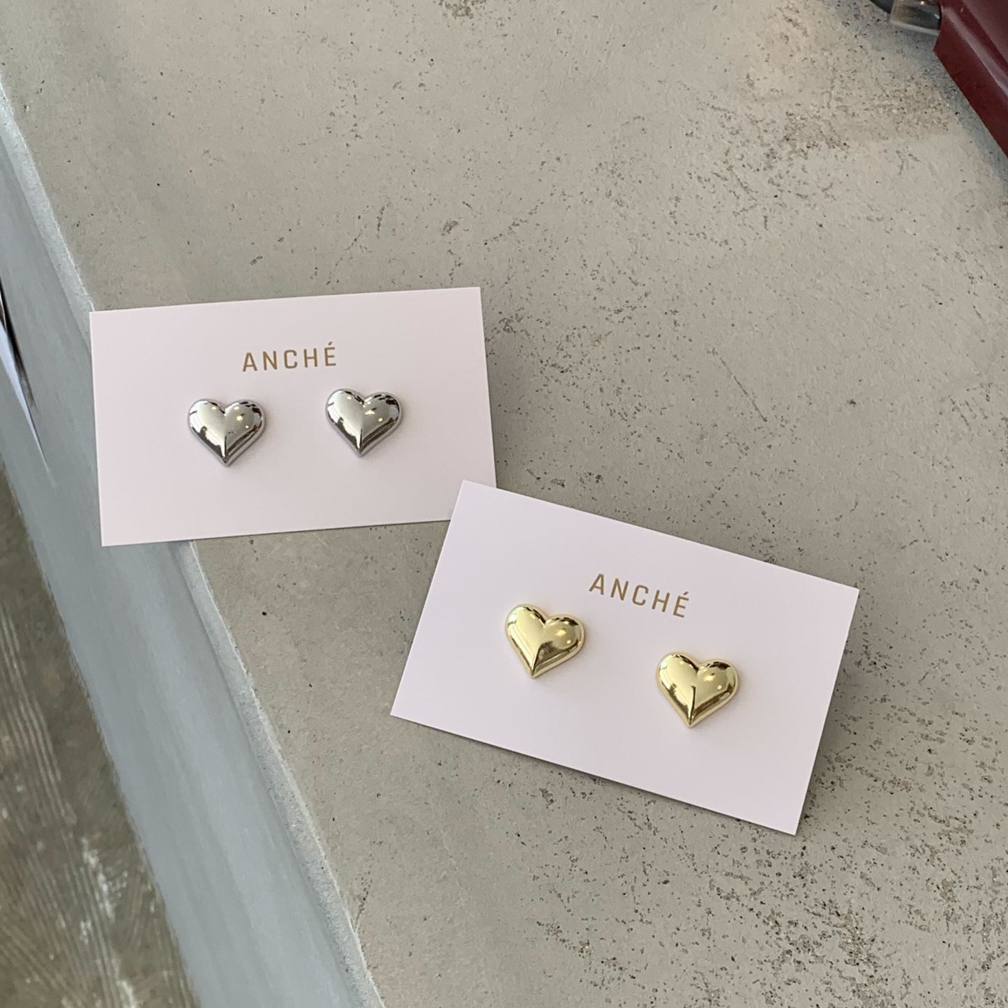 Potteri heart pierce / earring (ぽってりハートピアス/イヤリング ...